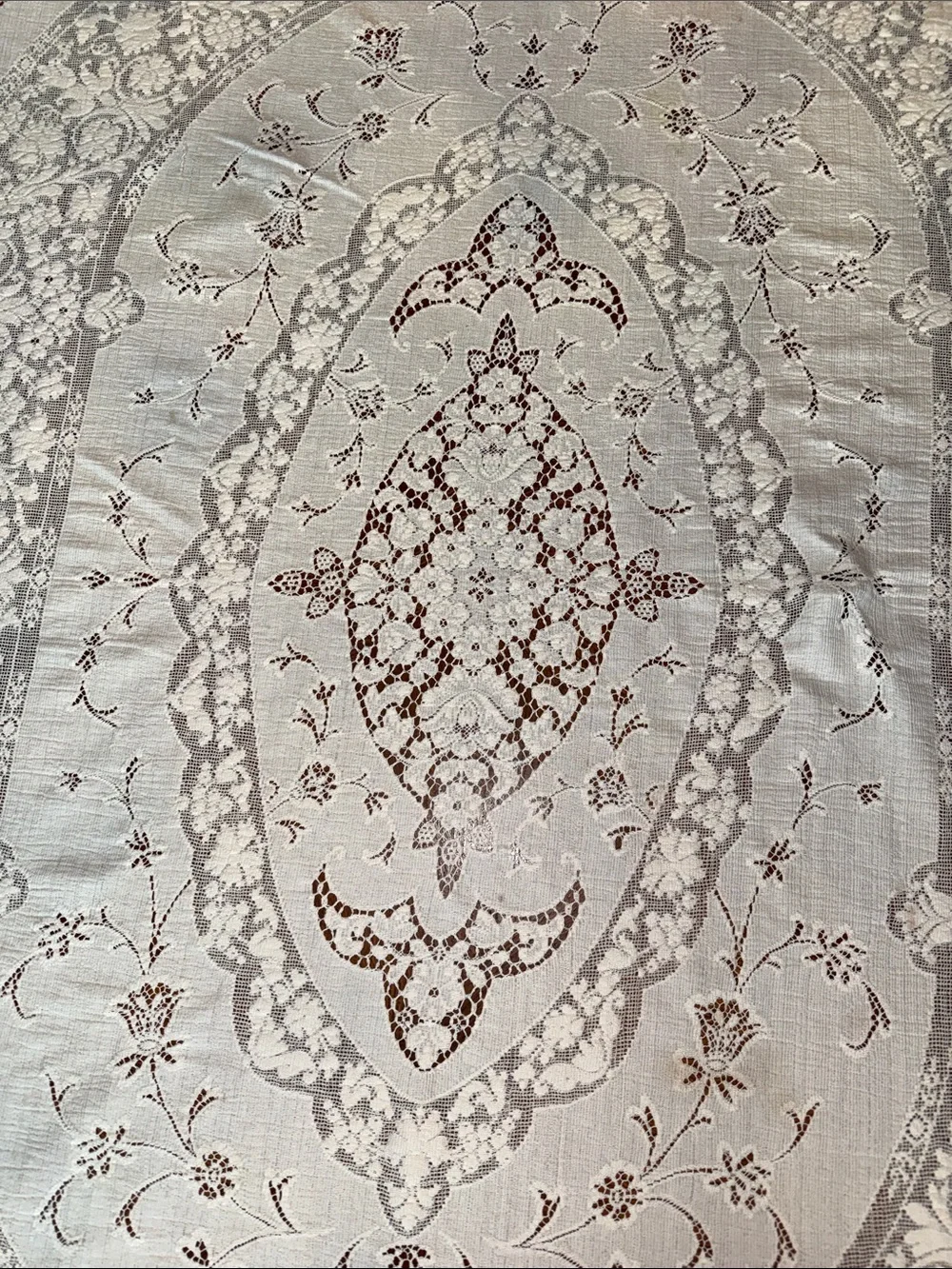 Vintage lace tablecloth